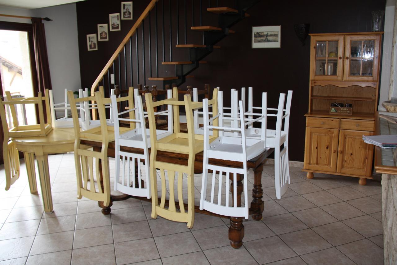 table et vaisselier  à relooker  - avant